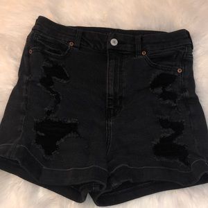 AEO Curvy high waist denim shorts